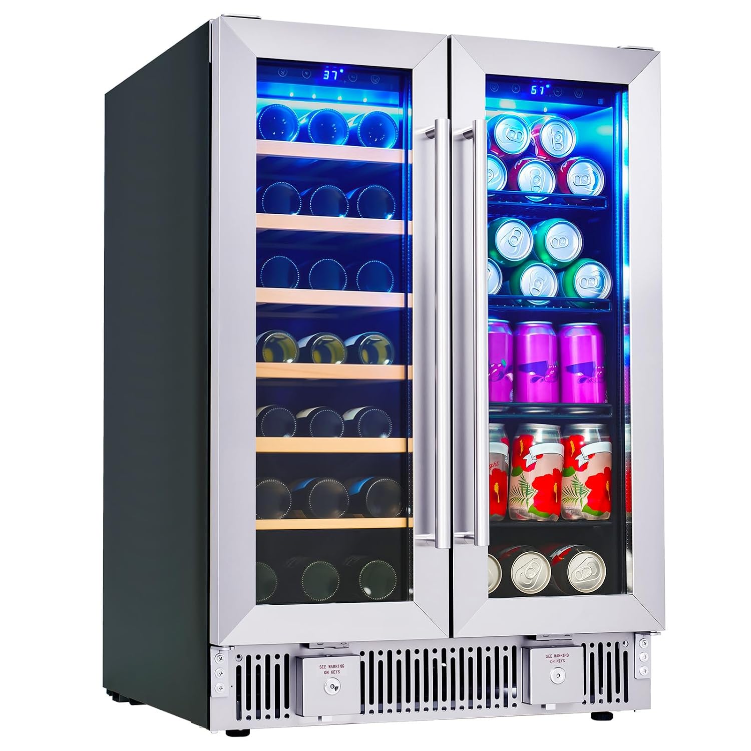 ตู้แช่เครื่องดื่ม, ตู้แช่ไวน์แ - Wine Beer Dual Zone บทวิจารณ์และราคา