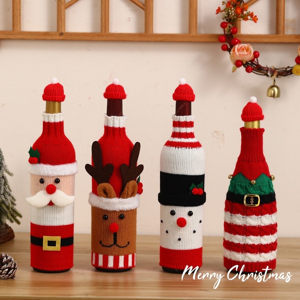ปลอกขวดไวน์ถักลายคริสต์มาส พร้ - Wine Beer Hat บทวิจารณ์และราคา