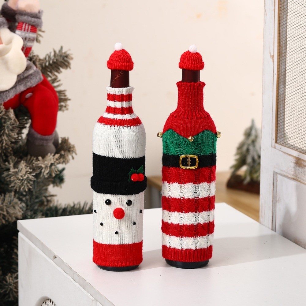 ปลอกขวดไวน์ถักพร้อมหมวกซานต้าข - Wine Beer Hat บทวิจารณ์และราคา